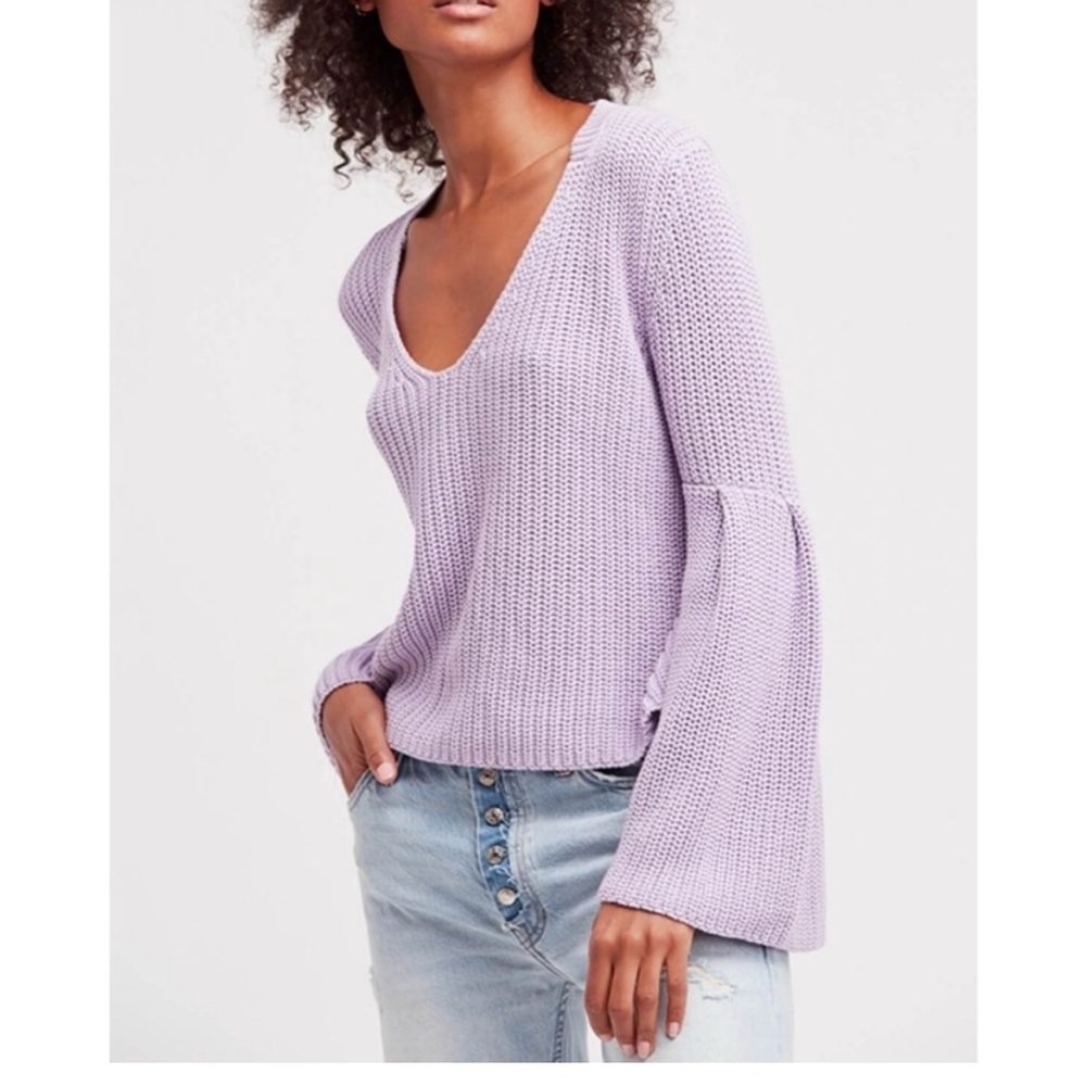 Free people damsel bell sleeve sweater
